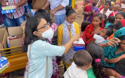 Medical camp & Ration distribution at Munnekolala