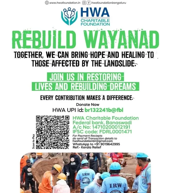 Wayanad Landslide, Contribute to Rebuild Mundakai