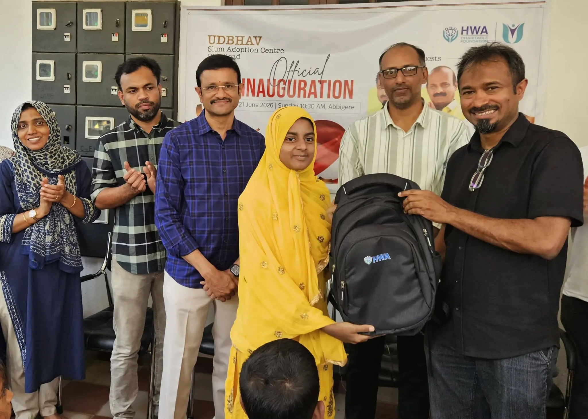 UDBHAV-Slum-Adoption-Centre-–-BEL-Road-official-inauguration-School-Kit-distribution-program